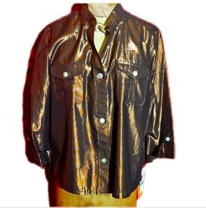 DISCO IS NOT DEAD? NWT glittery Bronze/Gold Top Size 16